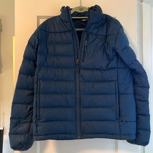 Navy North Face Puffer Jacket